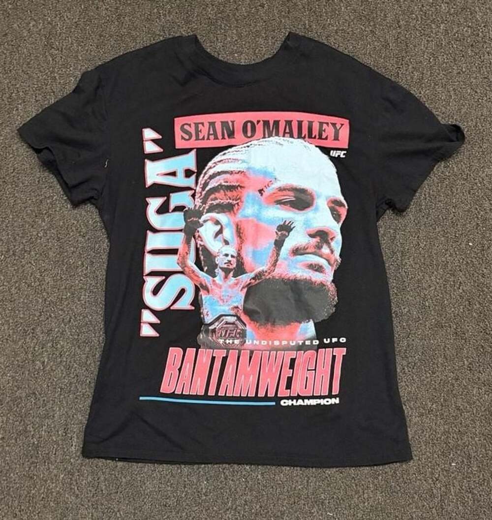 UFC Sean O'Malley Suga Bantamweight Champion T-Shirt Size M Black
